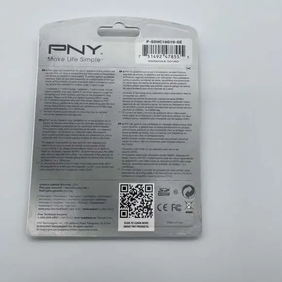 PNY Professional 16GB High Speed SDHC Class 10 Flash Memory‎ Card 20MB/s - Picture 2 of 2